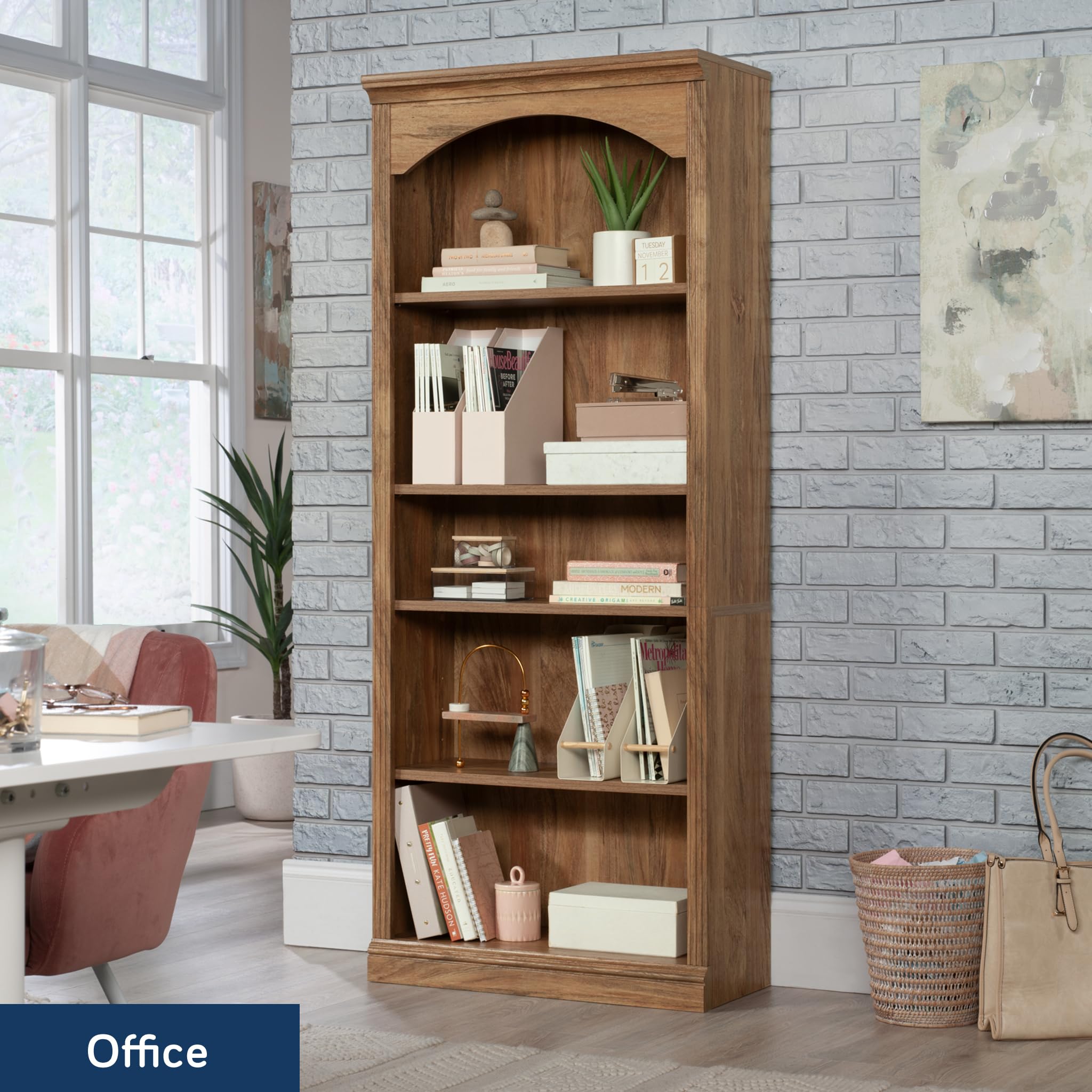 Sauder Miscellaneous Storage Bookcase, Sindoori Mango Finish