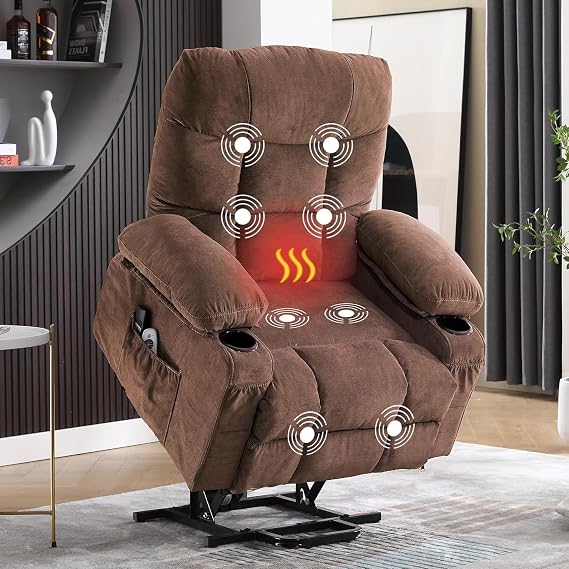 Power Lift Recliner Chair with Massage & Heat