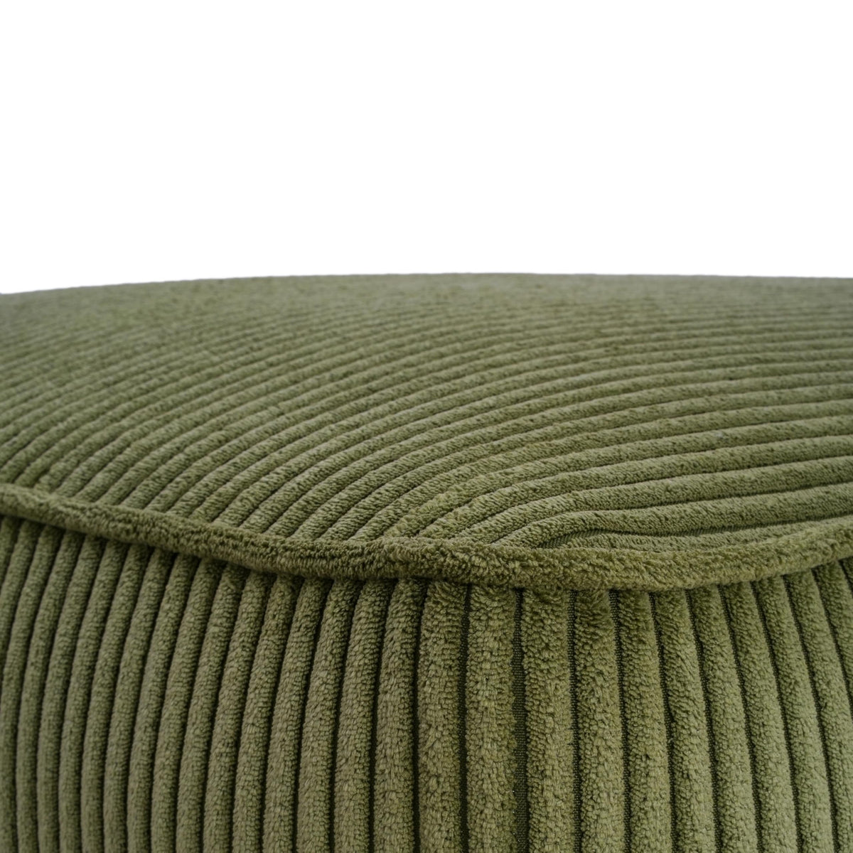 Christopher Knight Home Kyle Corduroy Woven Upholstery Square Ottoman, Living Room Sofa Ottoman with Wood Frame, Comfy Seating Experience with Dense Foam Padding, Non-Marking Foot Caps, Olive Green