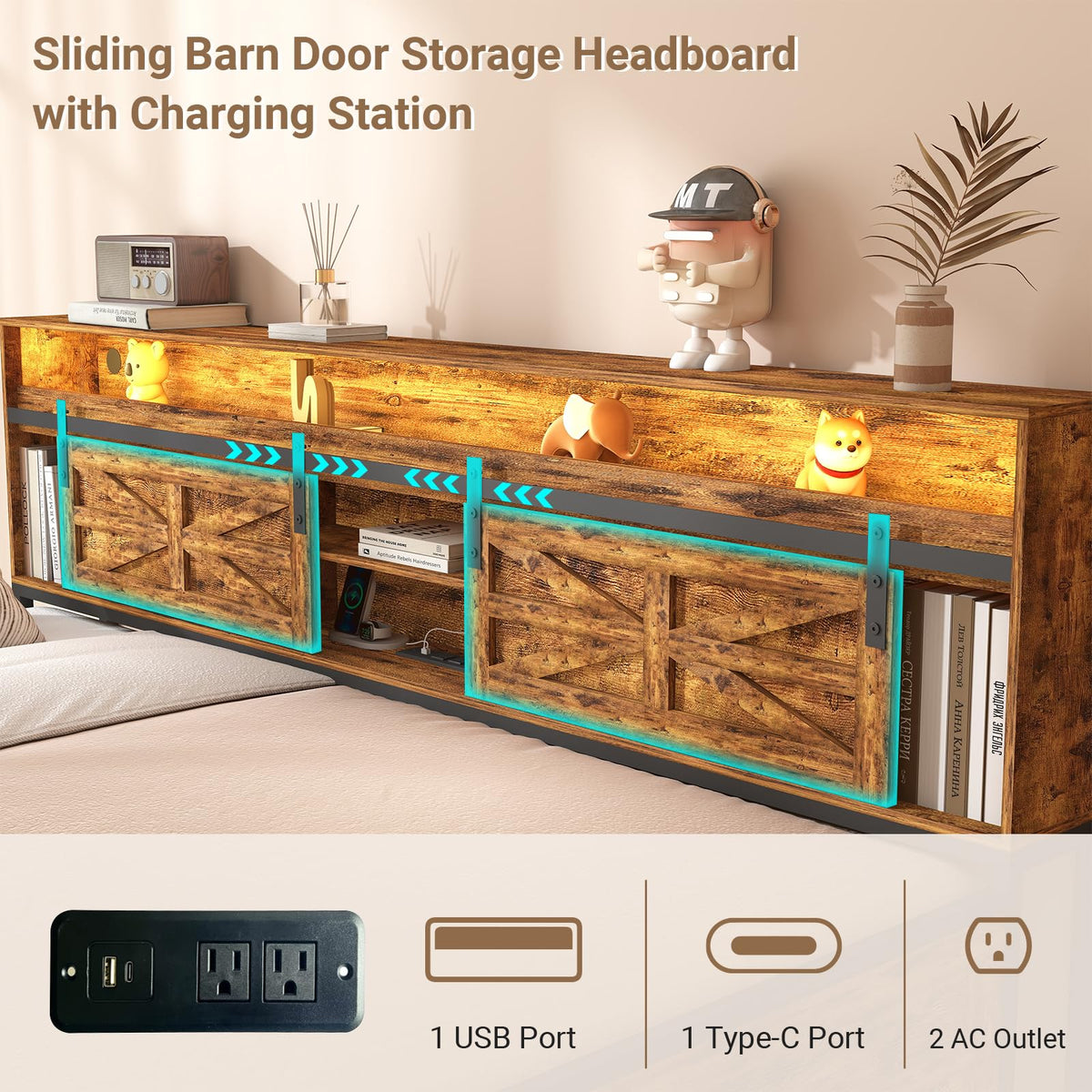 Zevemomo Twin Daybed with Trundle Bed, Rustic Farmhouse Daybed Frame