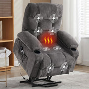 Grey Power Lift Massage Recliner