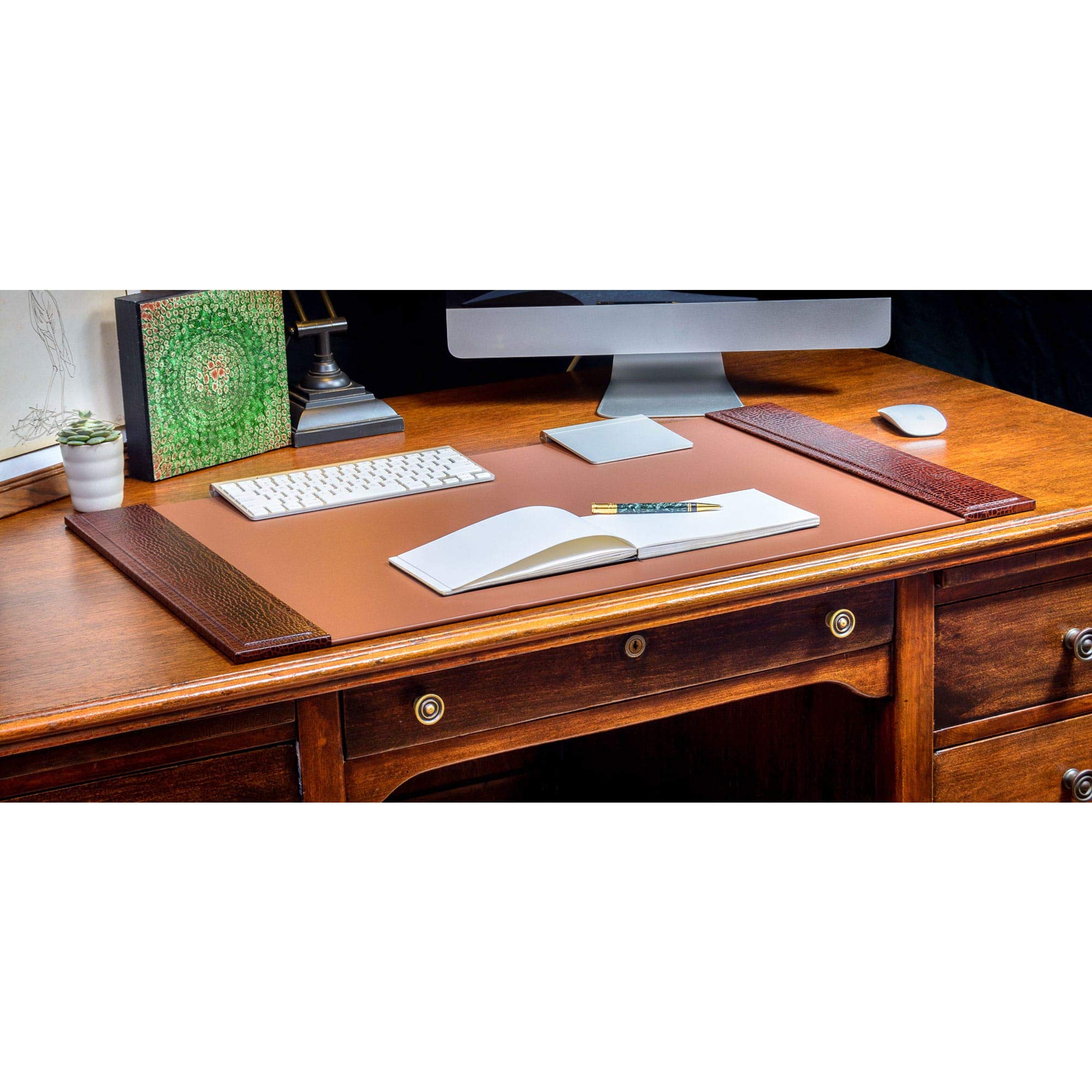 Crocodile Embossed Leather Desk Set – 10 Piece