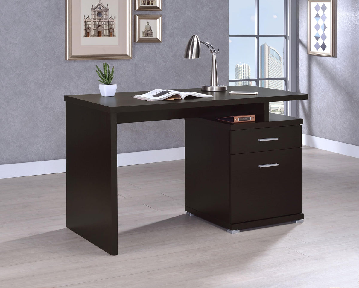 Coaster Irving 47-Inch 2-Drawer Computer Desk Cappuccino 800109
