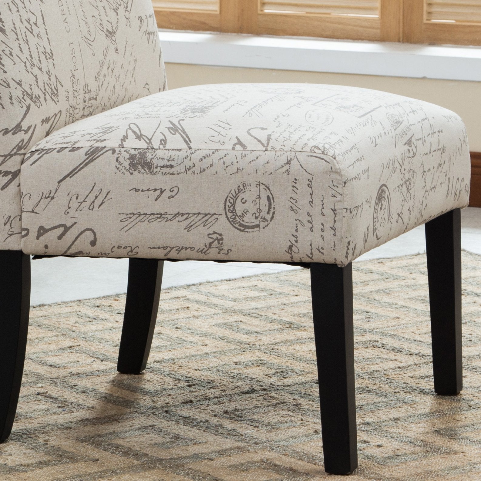 Fabric Armless Accent Chair
