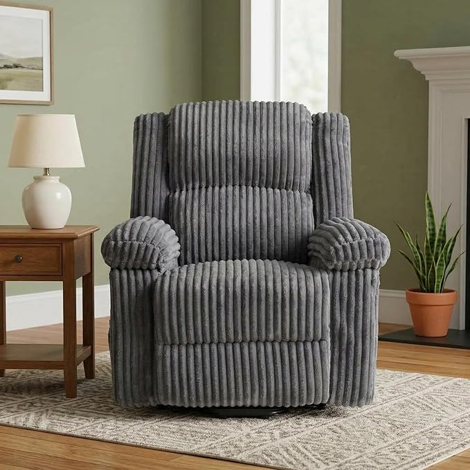 Corduroy Manual Recliner Chair