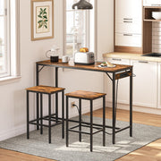 3-Piece Bar Height Table Set with Power Outlet