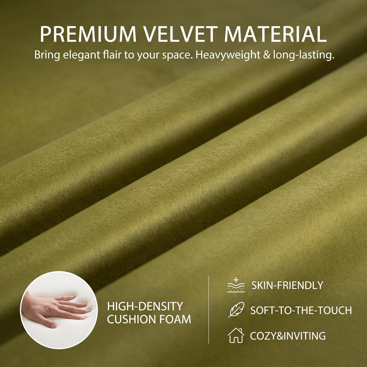 Olive Green Velvet Accent Chair
