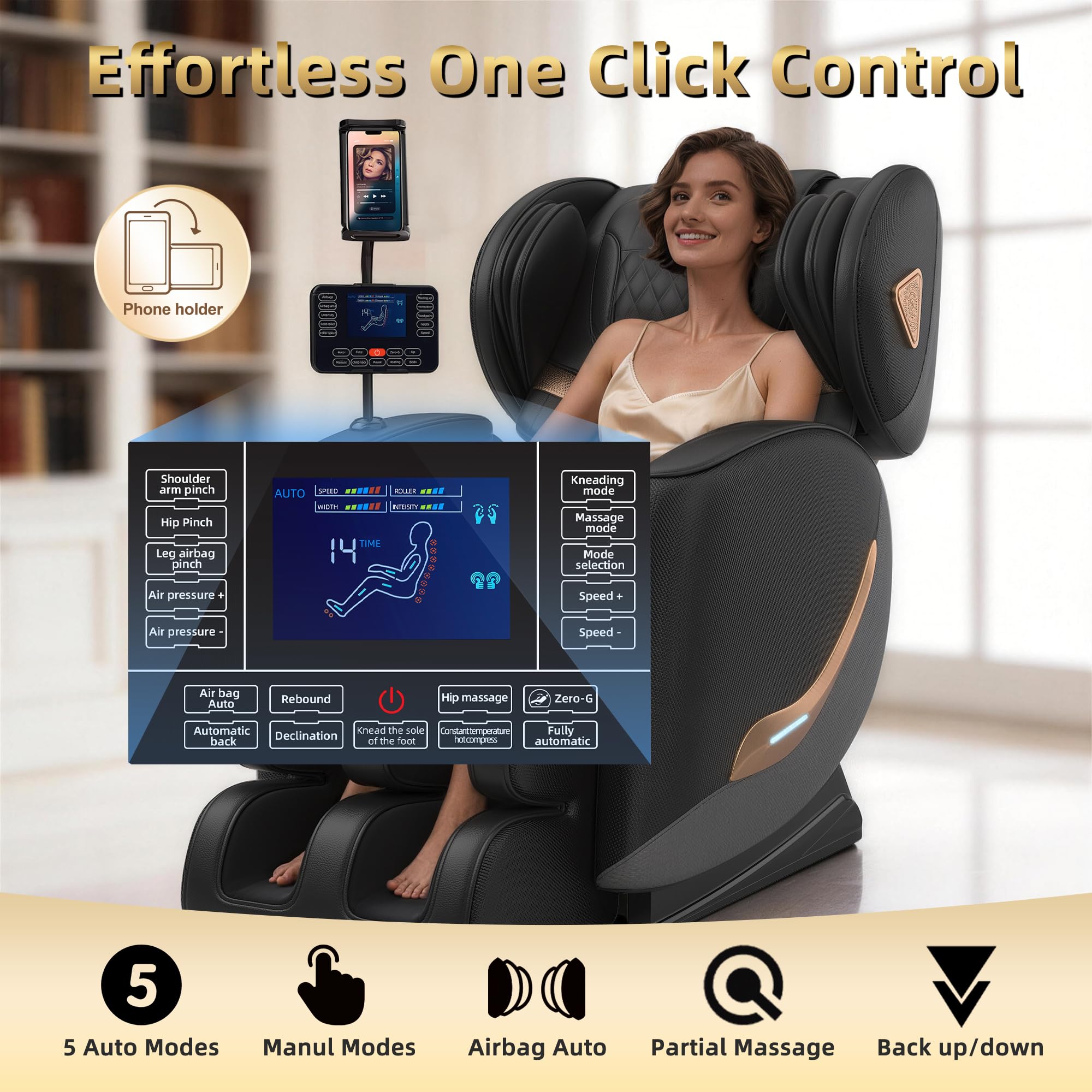 VireoNest 2026 Massage Chair Full Body, Zero Gravity Massage Chair Recliner - Upgraded 10-Point Roller, Heating, Airbags, Foot Roller, Shiatsu Full Body Massage Chairs, Gift for Parent