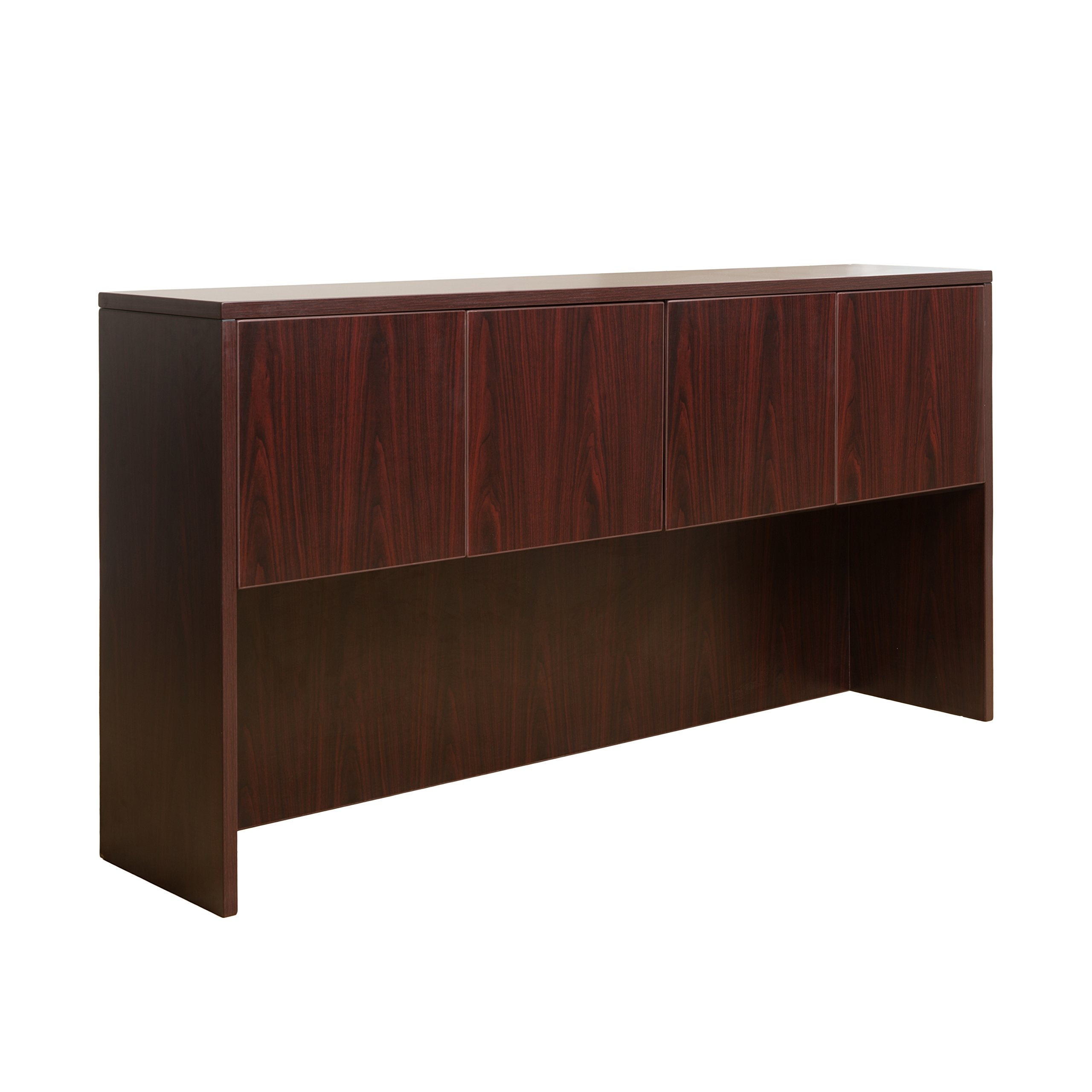 71" Executive U-Shape Desk with Pedestal & Hutch – Mahogany