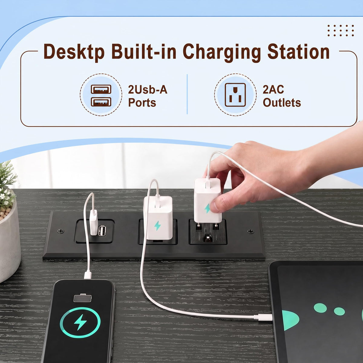 13-Drawer Dresser with LED & Charging Station