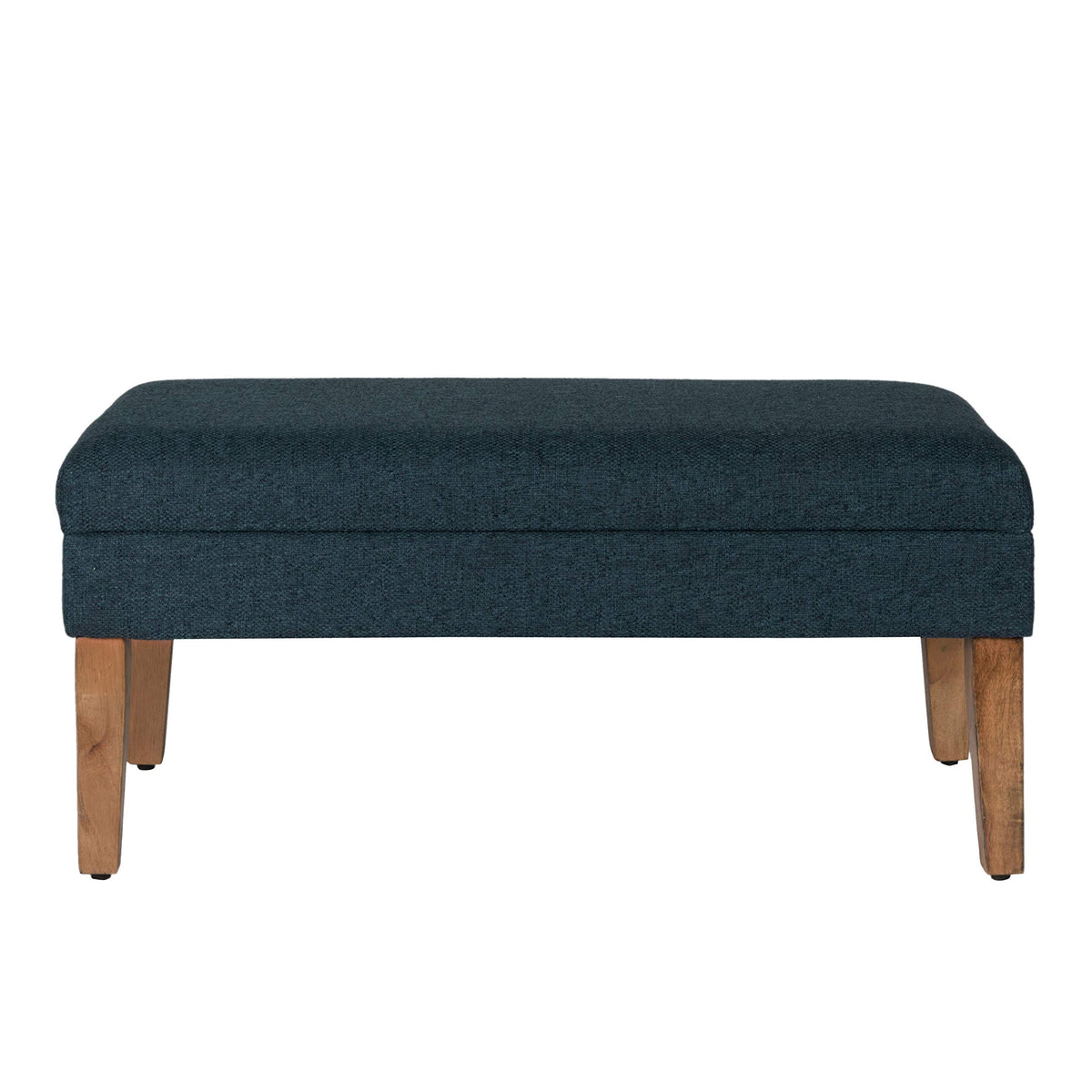 Navy Upholstered Storage Bench