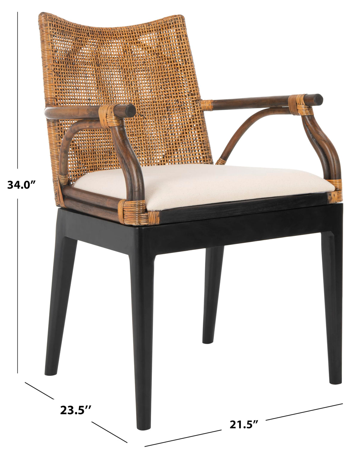 Mahogany Cotton Accent Chair