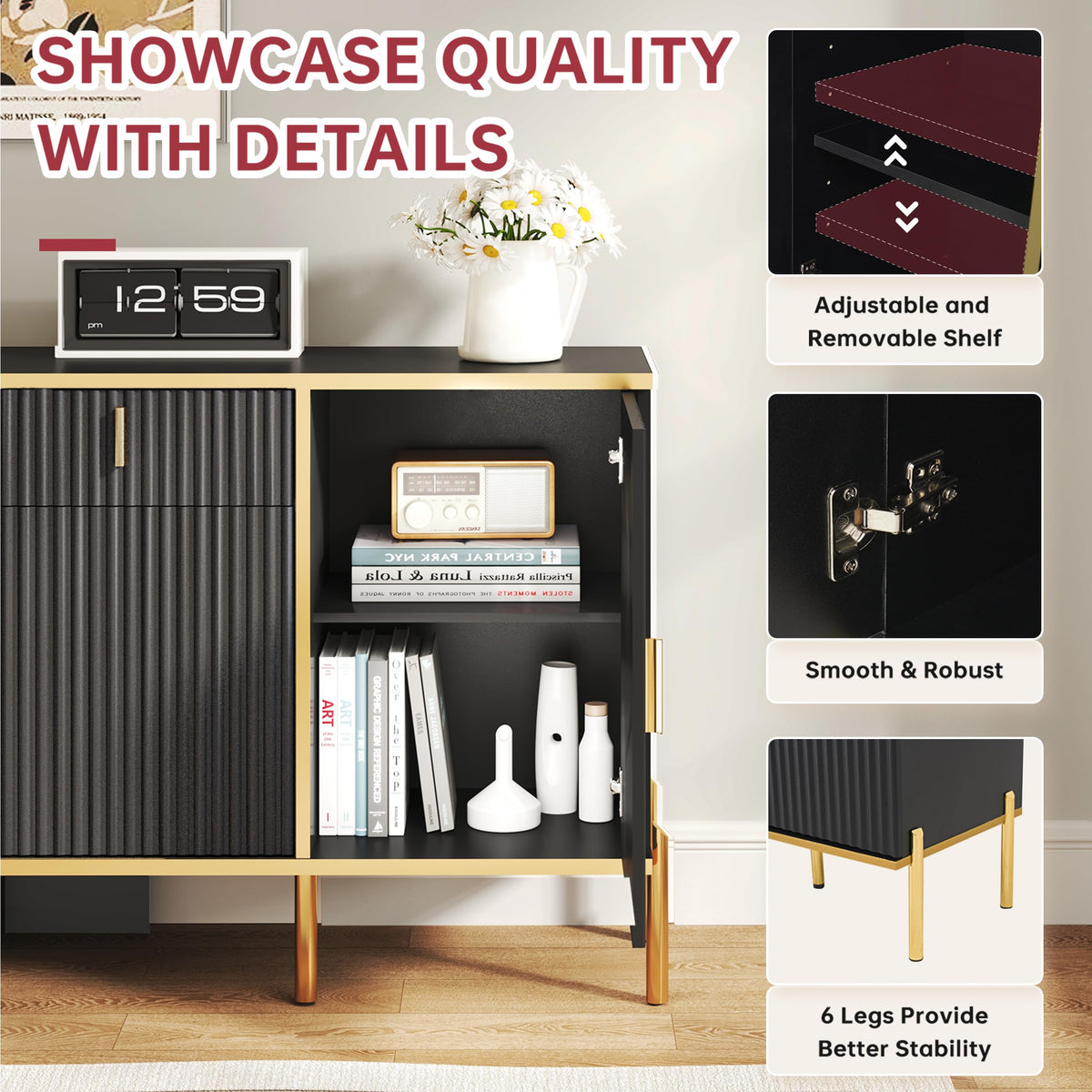 Fluted Buffet Sideboard