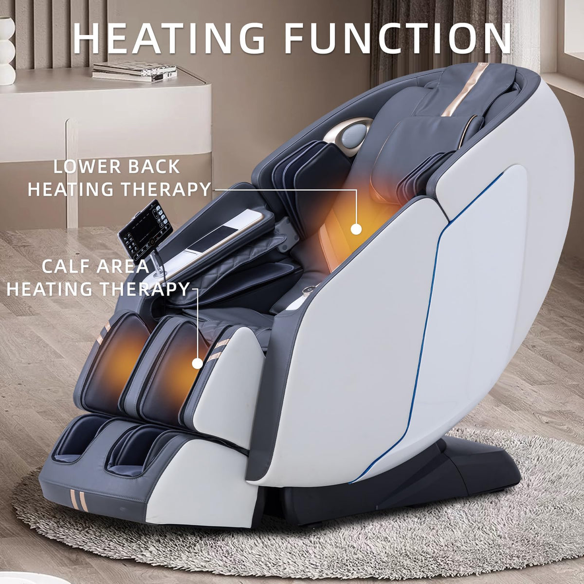 White 4D Zero Gravity Massage Chair