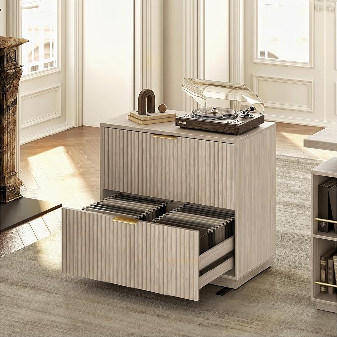 Fluted 2-Drawer Lateral File Cabinet