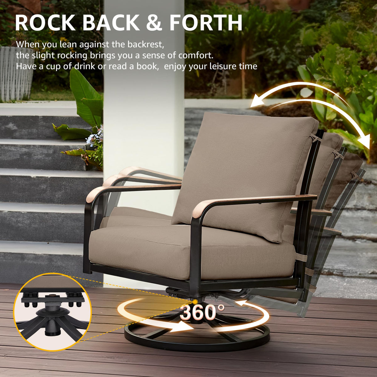 Swivel Rocker Patio Conversation Set