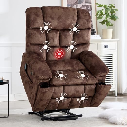 Power Lift Recliner Chair with Massage & Heat