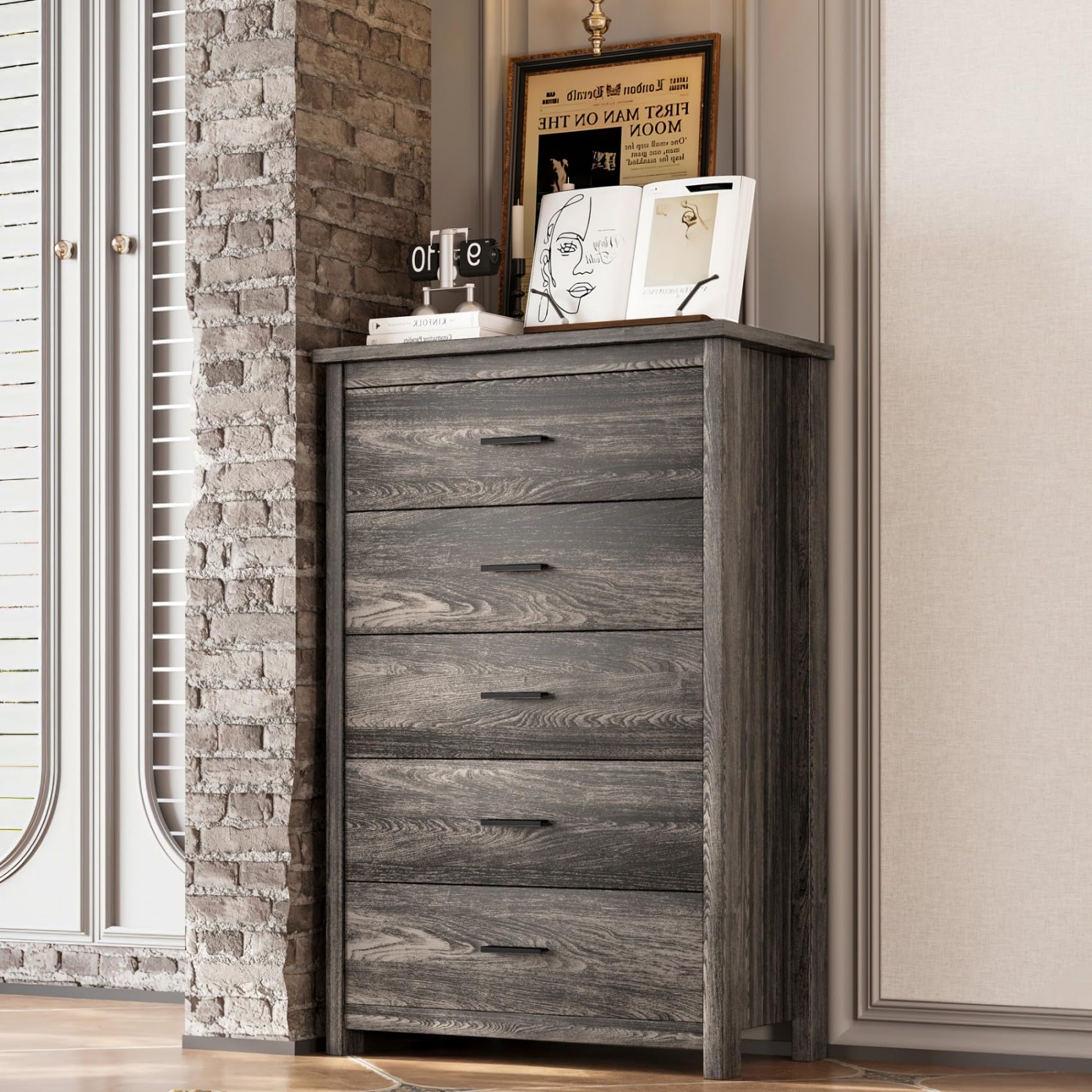 Queen Size Bedroom Set with USB Charging & Storage Headboard
