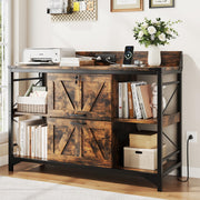 Lateral Filing Cabinet with Lock & Power Outlets