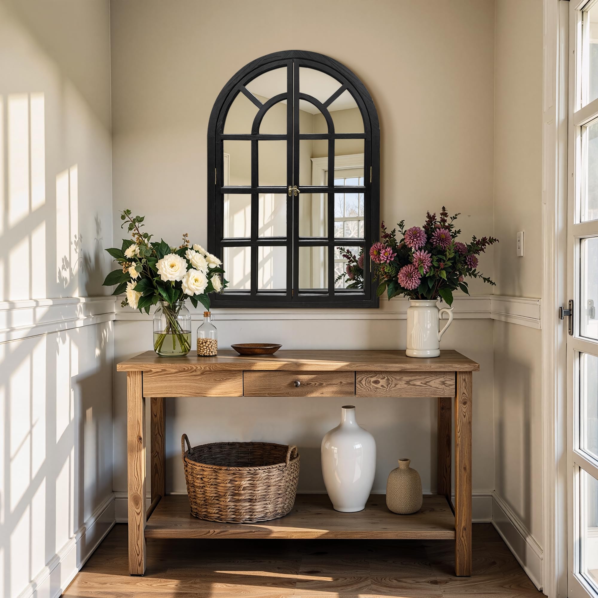 Arched Window Wall Mirror
