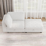 ERYE Comfy Chenille Upholstered Reversible Storage Chaise Lounge Indoor for Living Room Bedroom,Modern Single Chaise Lounge Leisure Recliner Sofa Daybed with Seat Storage