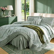 Sage Green Jacquard Comforter Set, 7-Piece