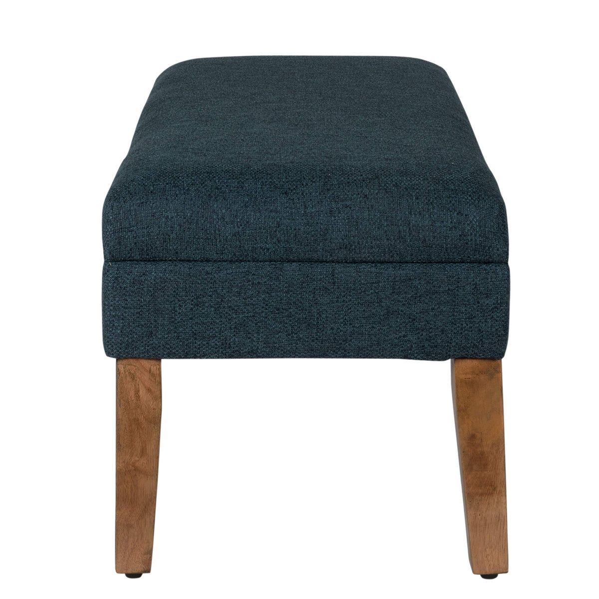 Navy Upholstered Storage Bench