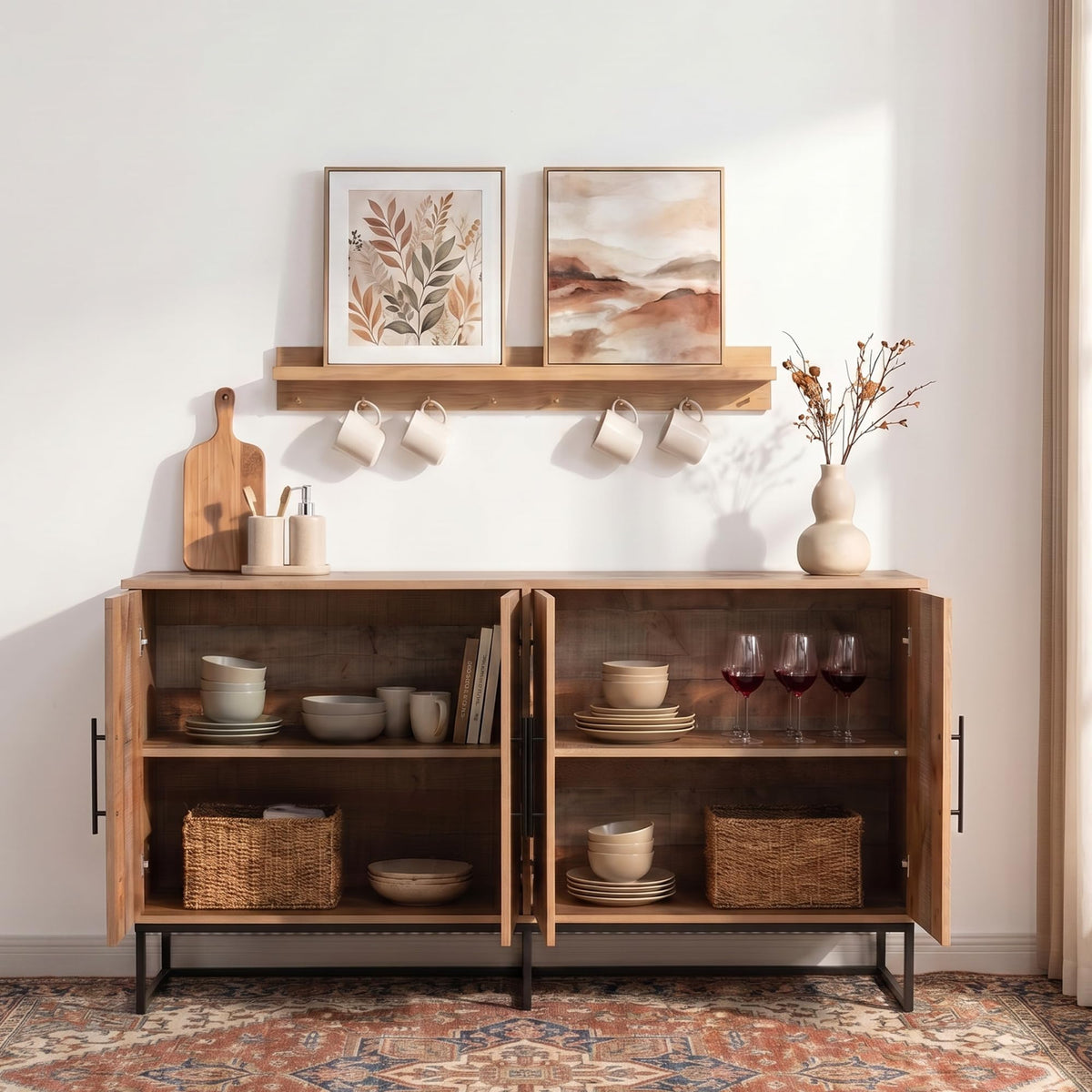 Mid-Century Wood Sideboard
