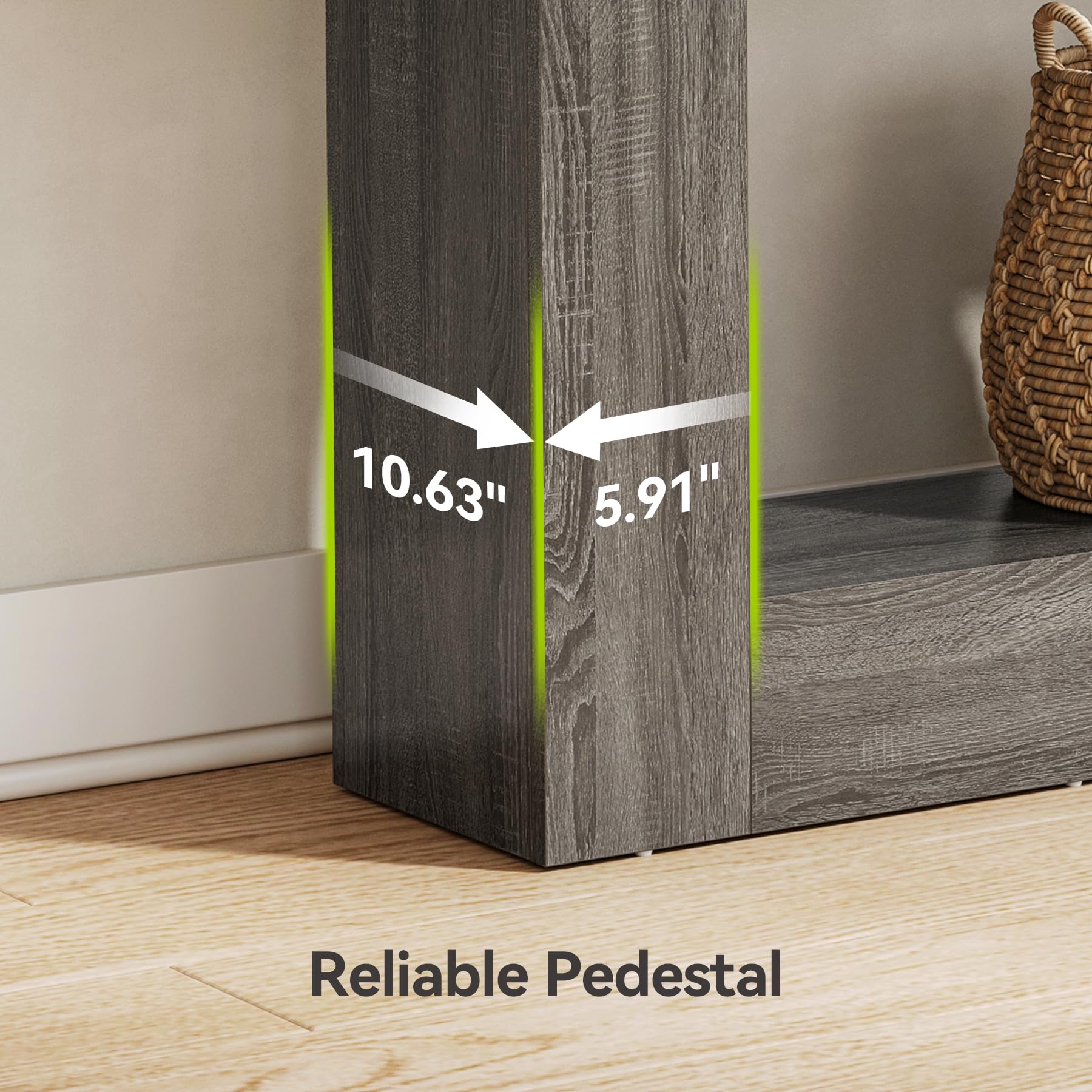 63-Inch 2-Tier Console Table