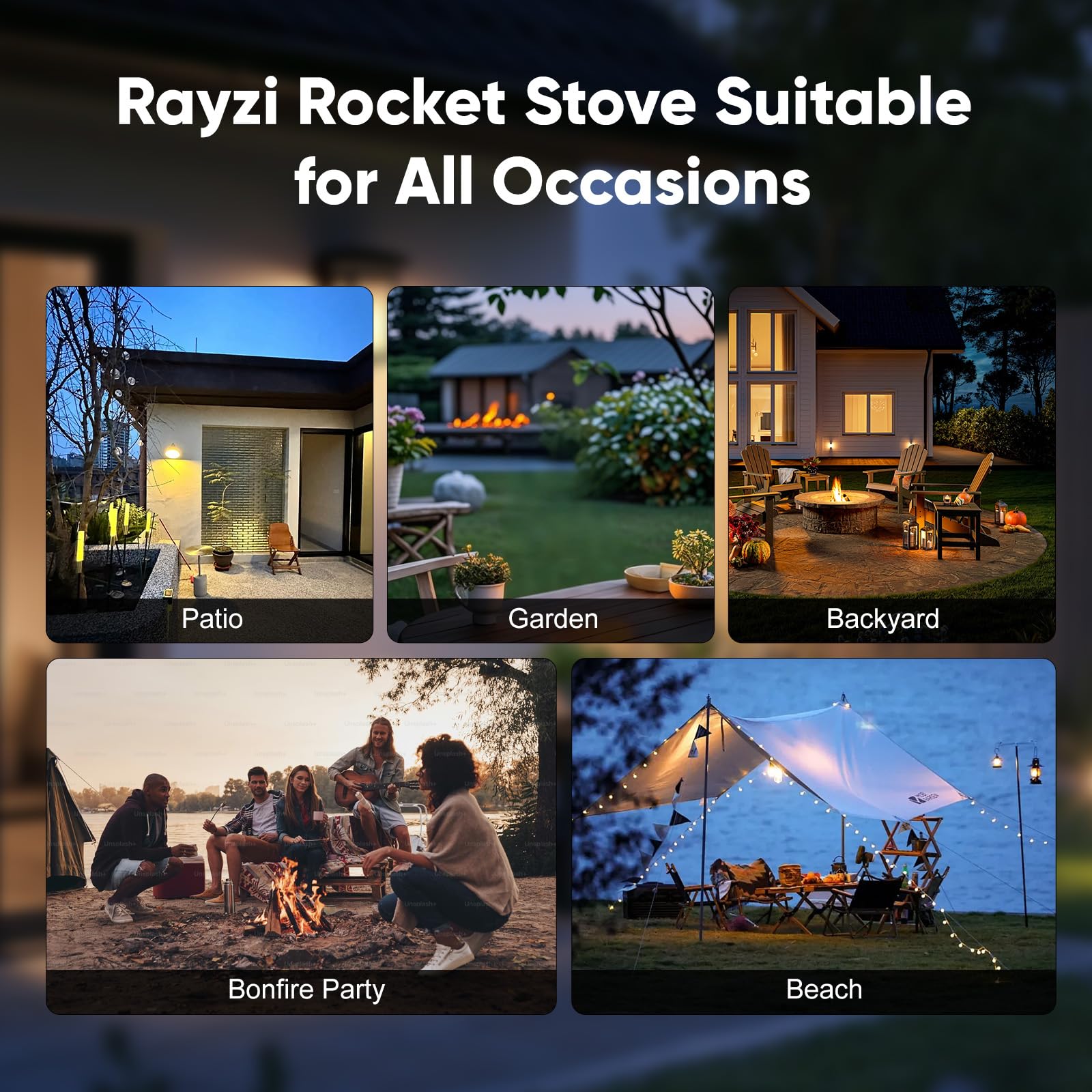 Wood Pellet Rocket Stove Fire Pit