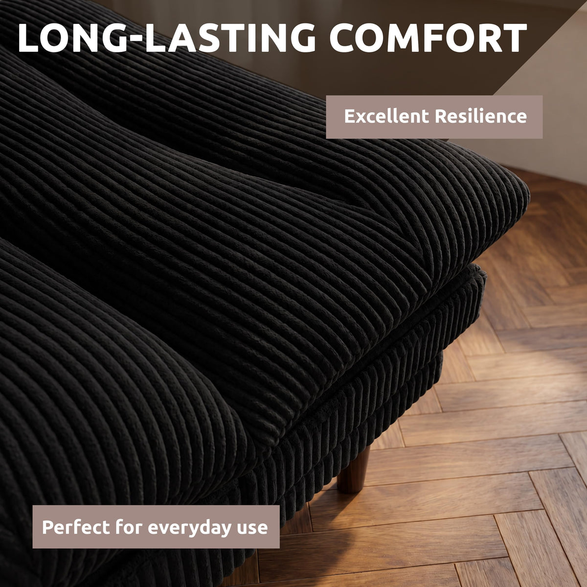 Modular Corduroy Futon Sofa Bed