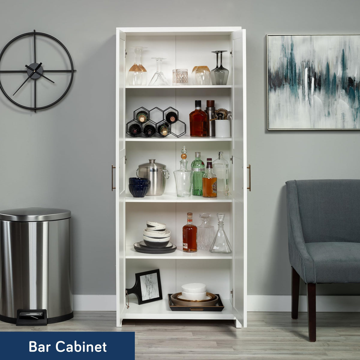 White Shaker Storage Cabinet