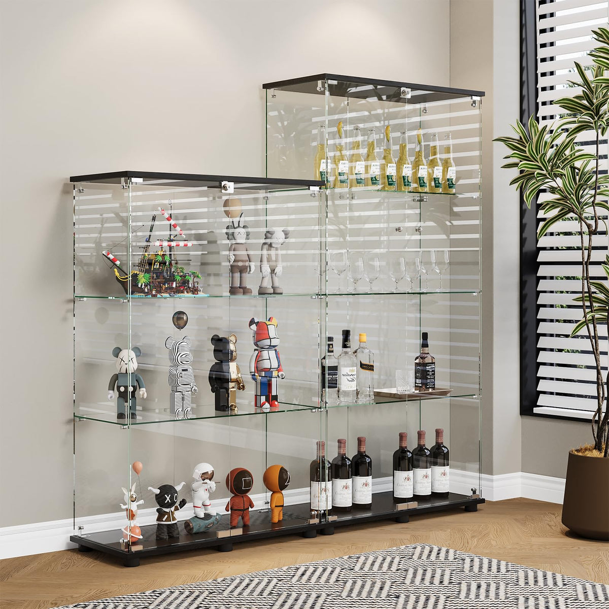 Glass Display Cabinet with Lock