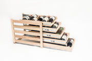 Wine Logic In-Cabinet Sliding Tray Wine Rack, 30-Bottle, Solid Maple Wood, Unstained with Clear Satin Lacquer Finish