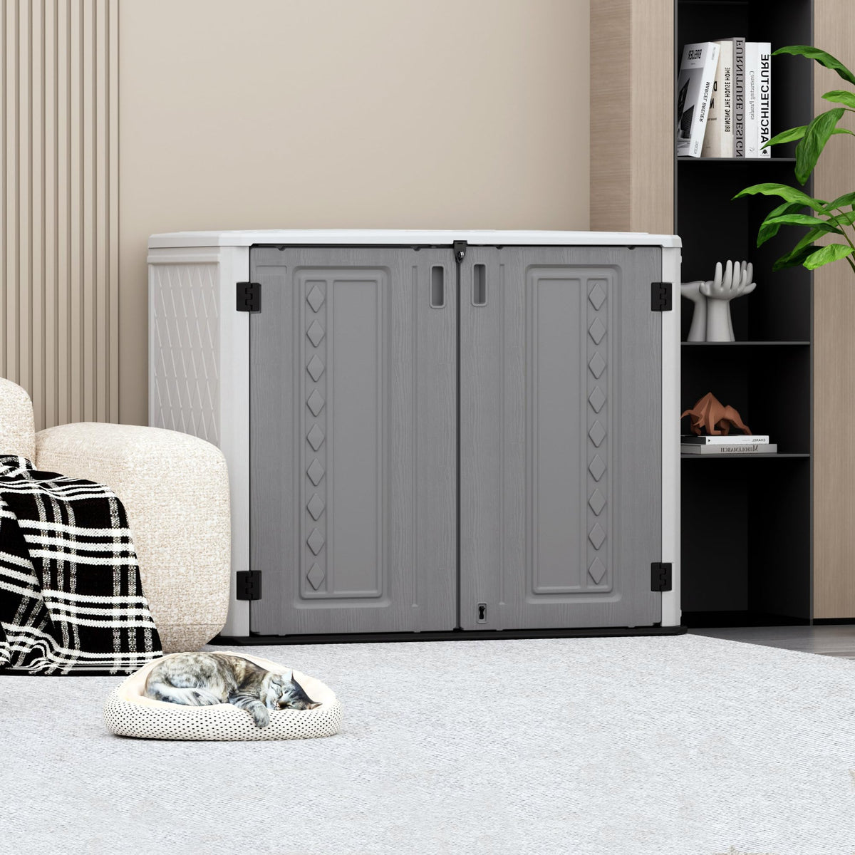 Lockable Resin Outdoor Storage Shed