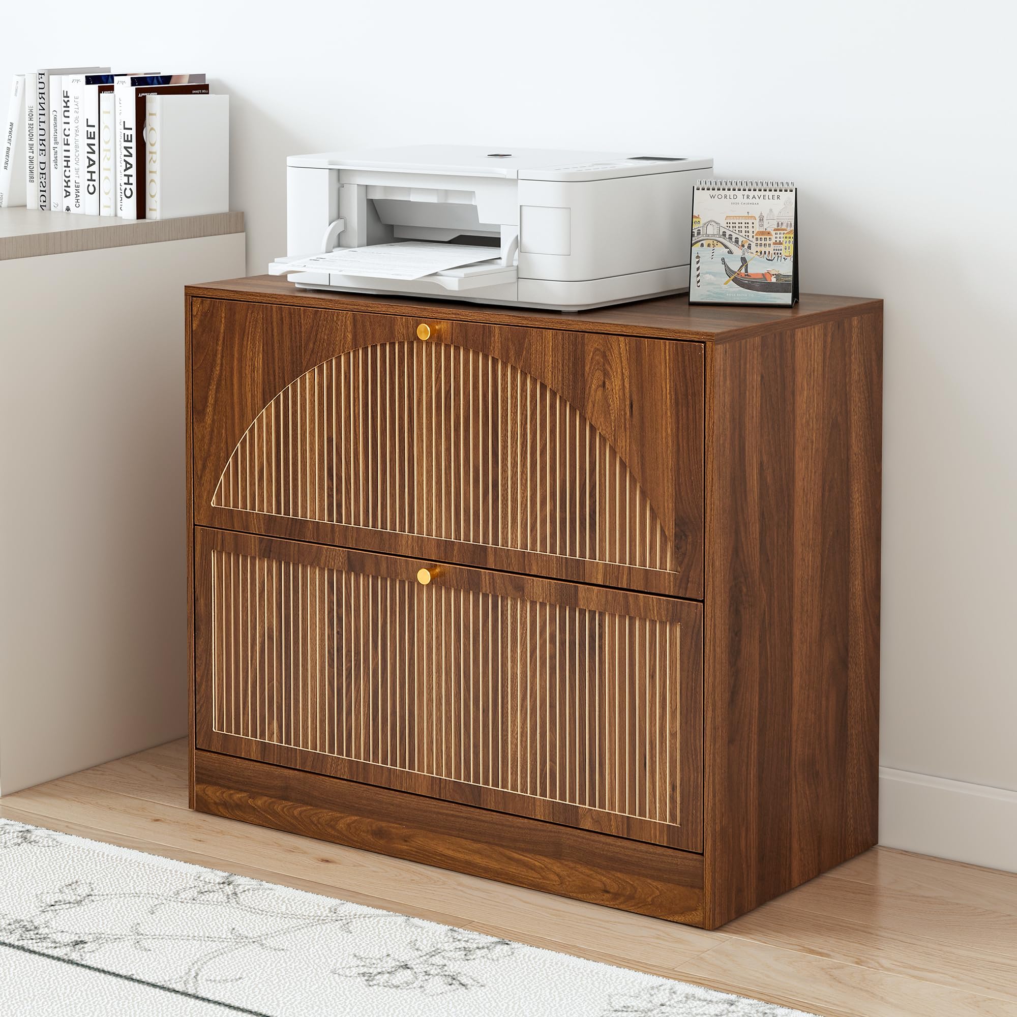 2-Drawer Lateral File Cabinet with Fluted Panel