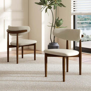 POVISON Fully-Assembled Dining Chairs Set of 2, PU Leather Cushion
