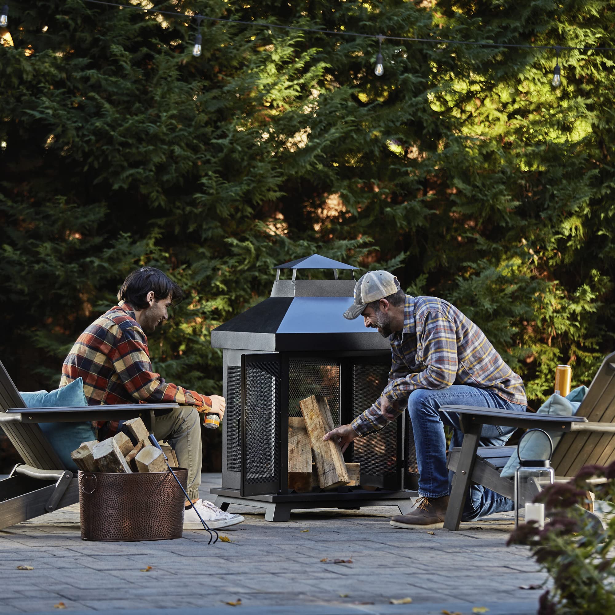 Wood Burning Outdoor Fireplace
