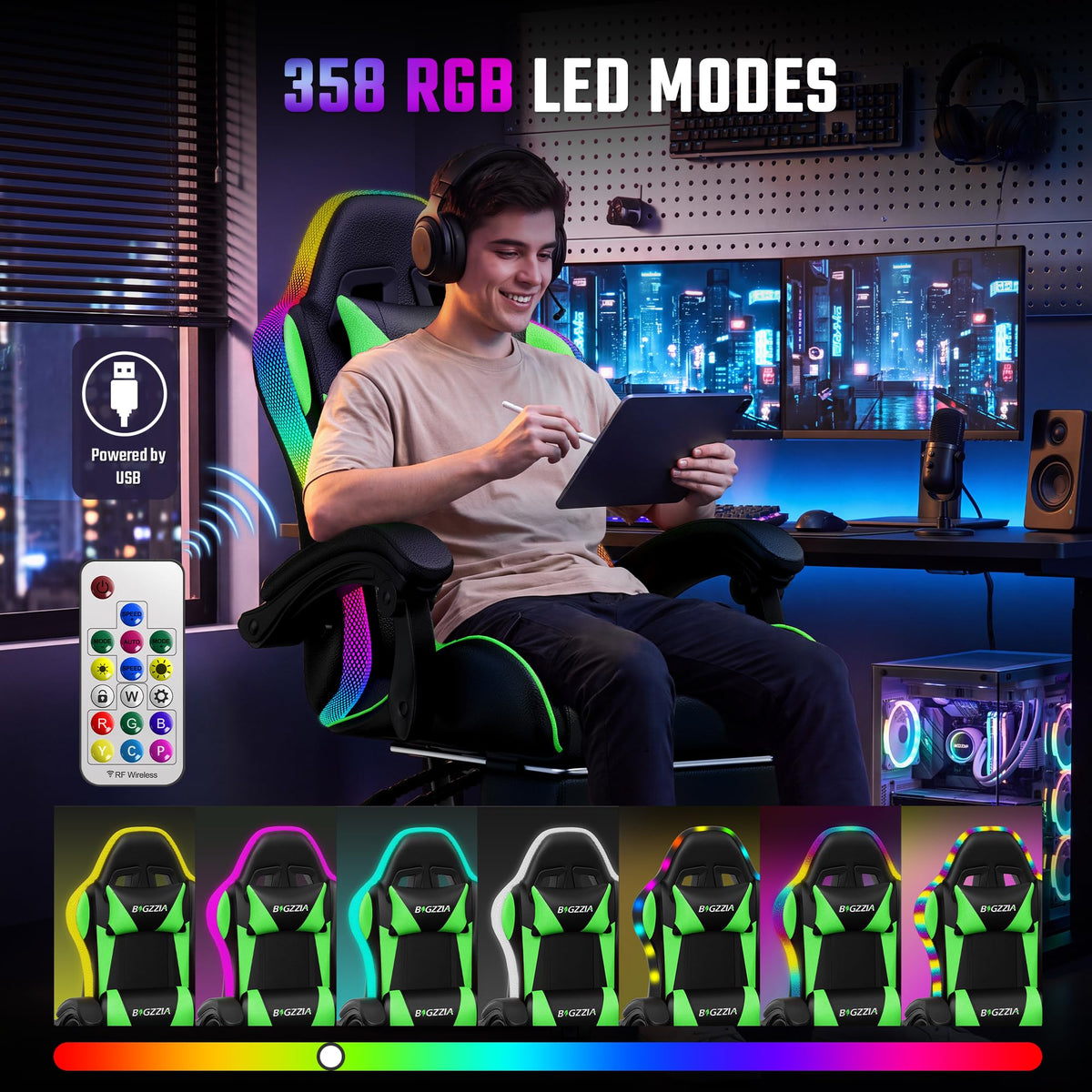 RGB Massage Gaming Chair