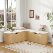 L-Shaped Cushioned Storage Bench