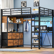 Full Loft Bed with Desk and Storage