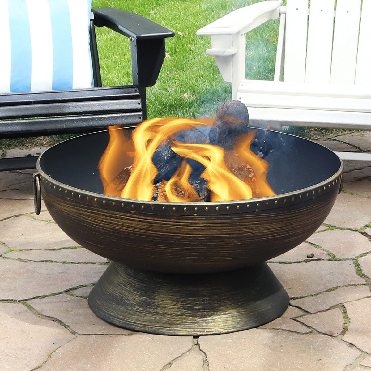 Steel Wood-Burning Fire Pit