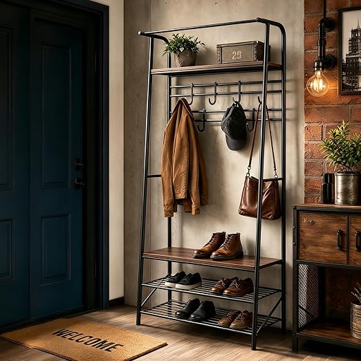 4-in-1 Hall Tree with Bench