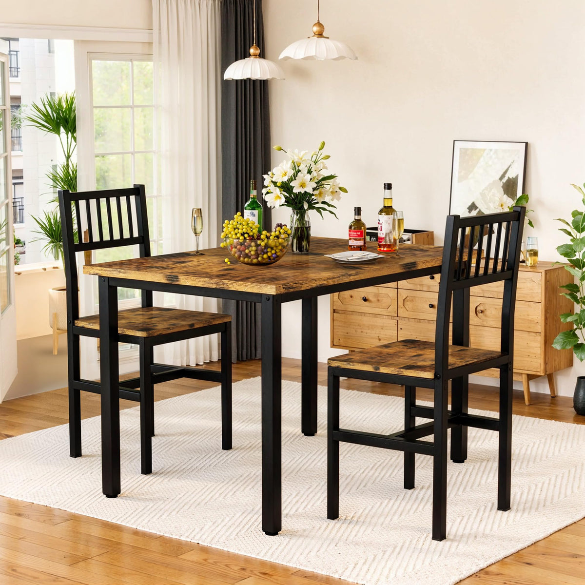 3-Piece Dining Table Set for Two