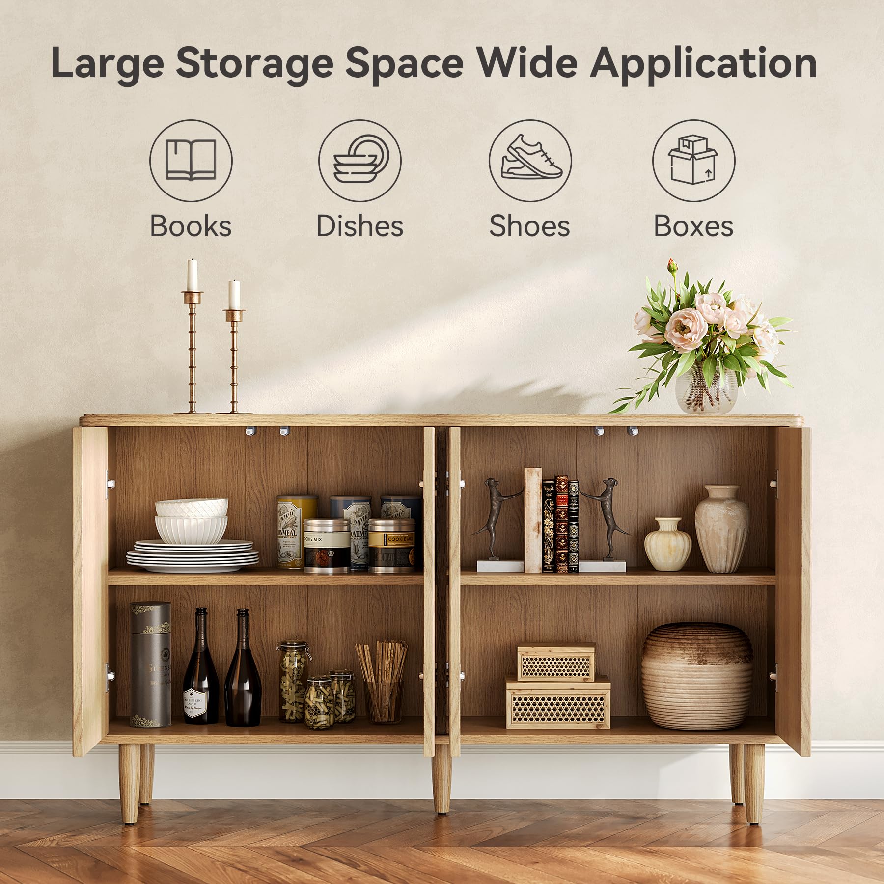 59-Inch Buffet Cabinet Sideboard with Storage