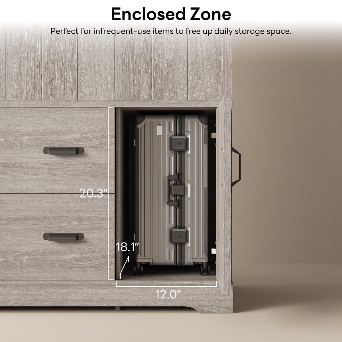 Freestanding Wardrobe with Drawers