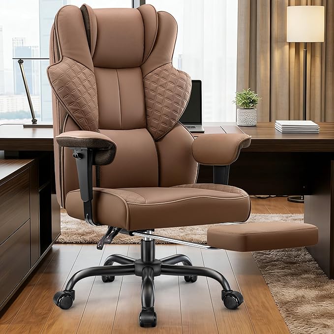 Big & Tall Ergonomic Office Chair with Footrest
