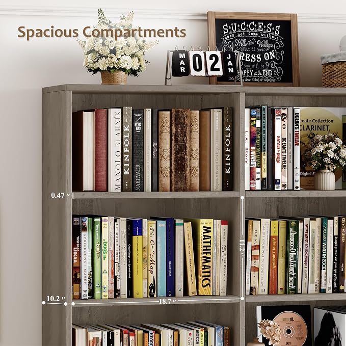 Triple-Wide Bookcase with Drawers & Doors