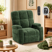 Green Chenille Power Recliner