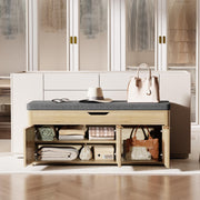 Lift-Top Shoe Storage Bench with Cushioned Seat